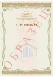 Сертификат о прохождении однодневного семинара по направлению: